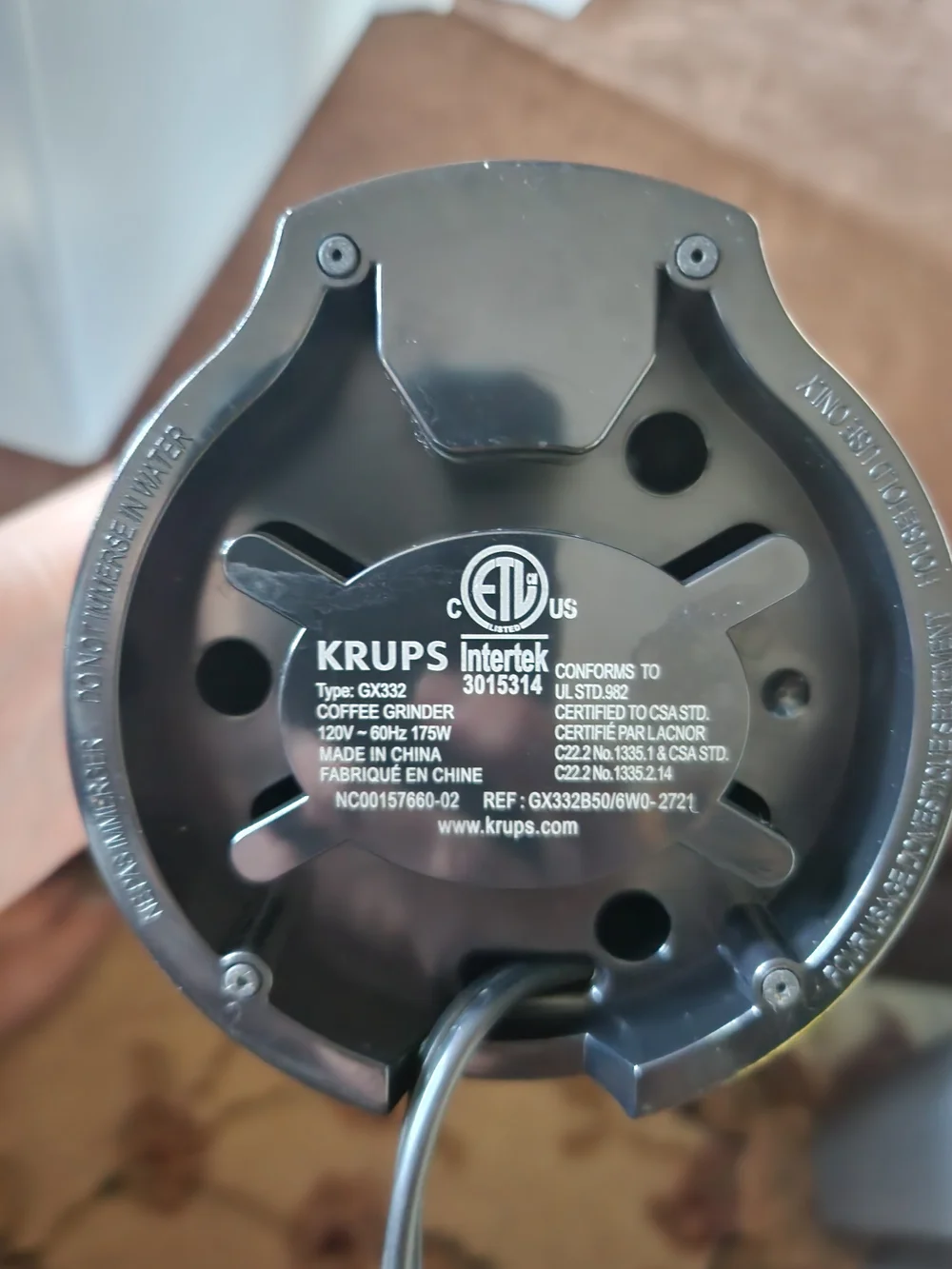 KRUPS Electric Coffee Grinder - Gray